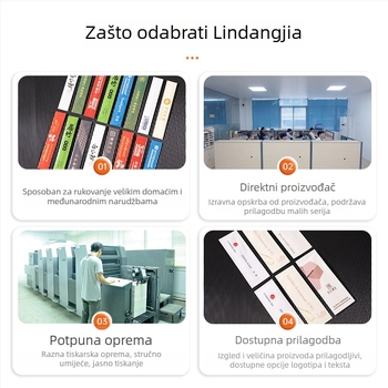 Jednokratni set štapića za hranu s papirnom omotom za logotip, laminirano, otporno na ulja i mrlje
