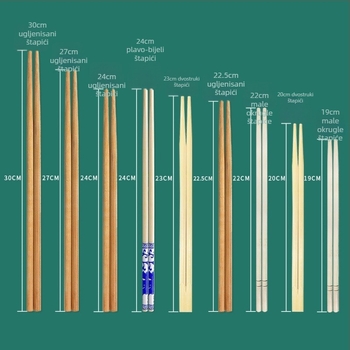 Jednokratni bambus štapići, vrhunske kvalitete, individualno pakirani, higijenski za dostavu i kućnu upotrebu, pogodni za komercijalnu upotrebu, mogućnost tiskanja logotipa.