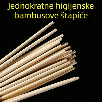 Bambus štapići za restorane i brzu hranu, za kućnu i komercijalnu upotrebu, ekološki, prijenosni, s debelim dizajnom