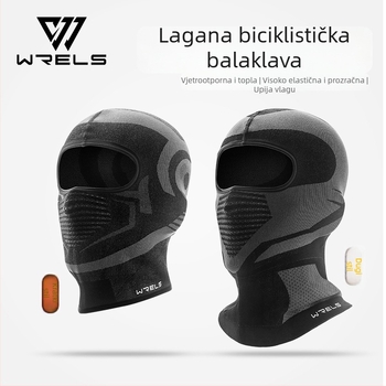 WRELS prozračna maska za motociklizam za jesen i zimu s baršunastom podstavom i kapuljom, za vožnju biciklom, od najlona