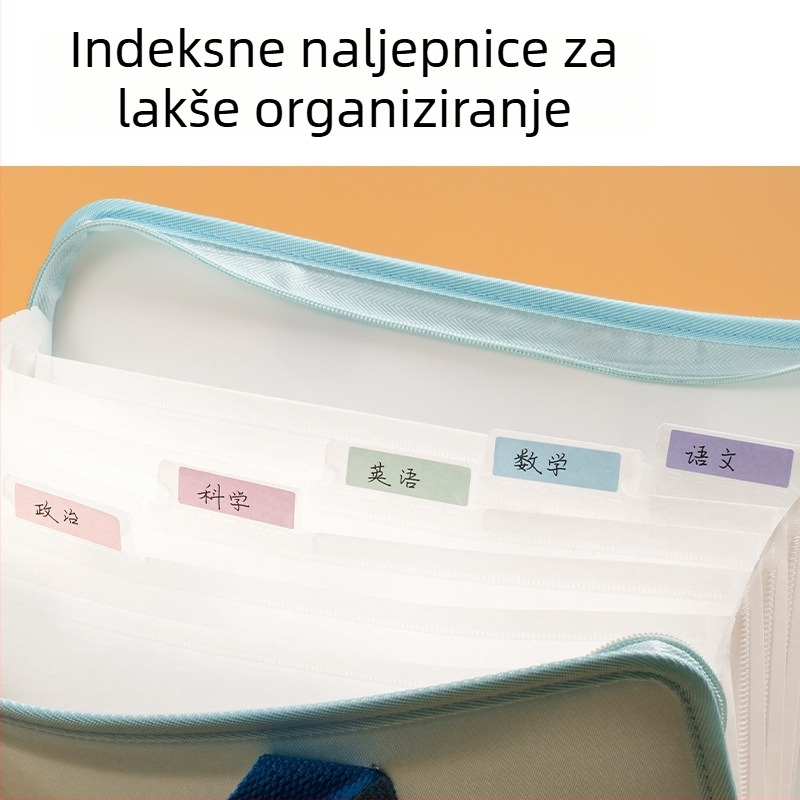 Deli PM334 7-pretinac platneni školski organizator za A4 dokumente i ispite