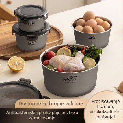 Prijenosna izolirana kutija za ručak od 316 nehrđajućeg čelika sa poklopcem, prehrambena kvaliteta, 1–2 L, za ured