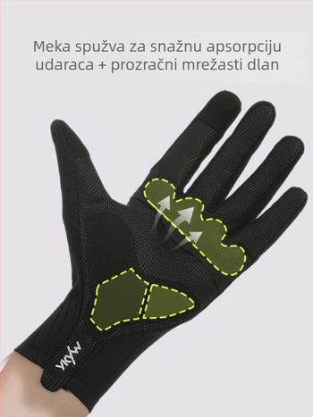Prozračne, protuklizne, ublažavajuće udarce rukavice za cestovno bicikliranje s kompatibilnošću s dodirnim zaslonom