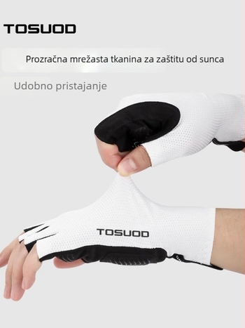 TOSUOD rukavice za vožnju biciklom s polu-prstima, za žene cestovne bicikle i muškarce planinskih bicikala, prozračne s apsorpcijom udara
