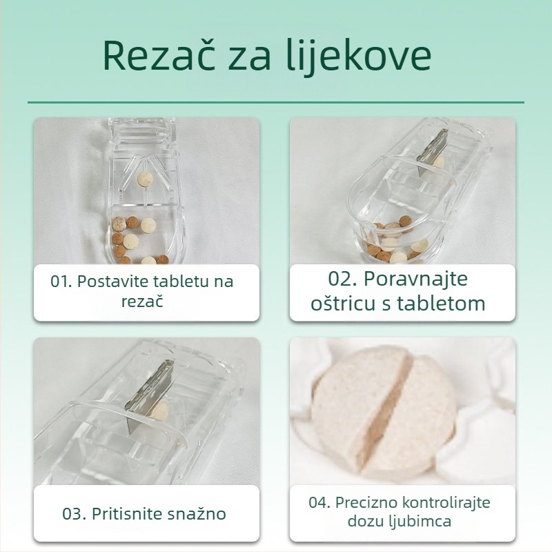 Uređaj za davanje lijekova kućnim ljubimcima (mačke i psi), alat za kapsule i tablete, integrirani dozator-špric, mekani gel za suhe i mokre primjene