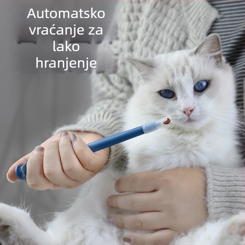 Alat za davanje lijekova kućnim ljubimcima sa silikonskom glavom i bočnom drškom (mačke i psi)
