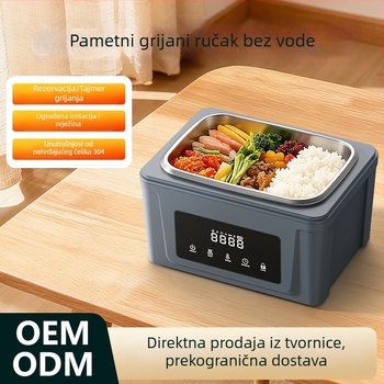 Nova USB bežična kutija za ručak s grijanjem za uredske radnike i studente, prijenosna, s tajmerom, izolirana, punjiva, velikog kapaciteta
