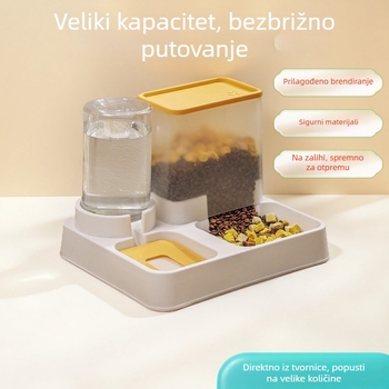 Set za hranjenje kućnih ljubimaca s automatskom hranilicom, spremnikom hrane i dozom vode za pse i mačke