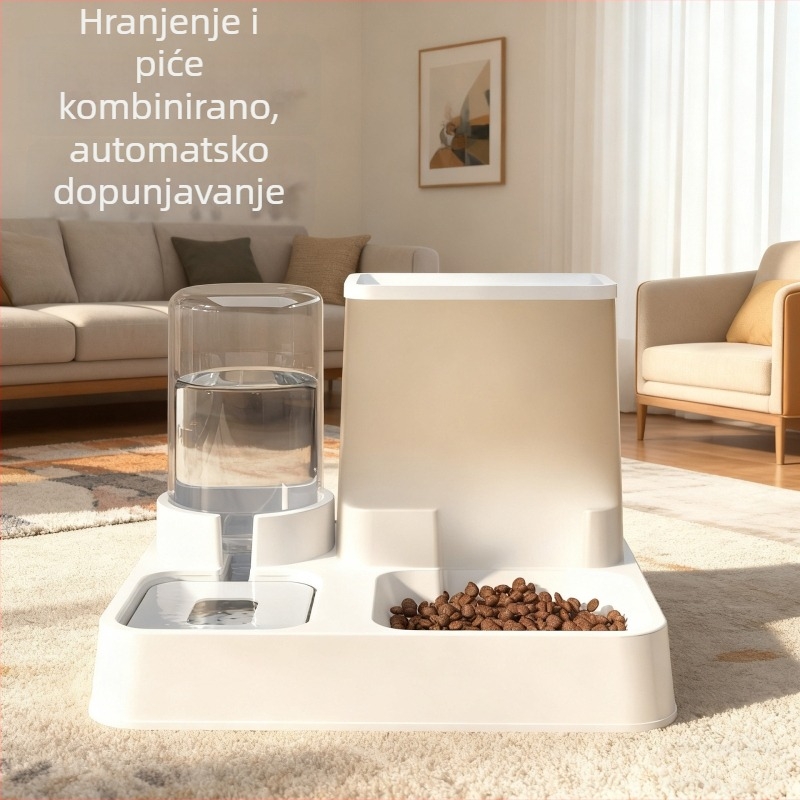 Set za hranjenje kućnih ljubimaca s automatskom hranilicom, spremnikom hrane i dozom vode za pse i mačke