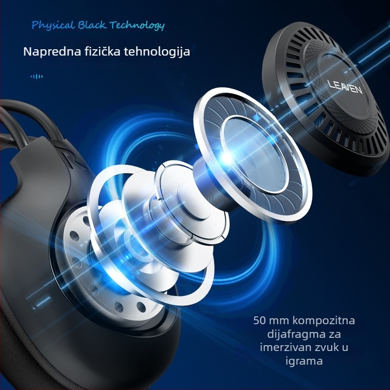 Gaming slušalice s 7.1 Surround, mikrofon, žičane, over-ear dizajn, RGB osvjetljenje, za FPS igre