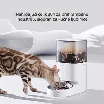 Hörmann automatska hranilica s nehrđajućim čeličnim zdjelicom za mačke, kompatibilna s Real Pet Smart Feeder, vremensko i porcijsko hranjenje