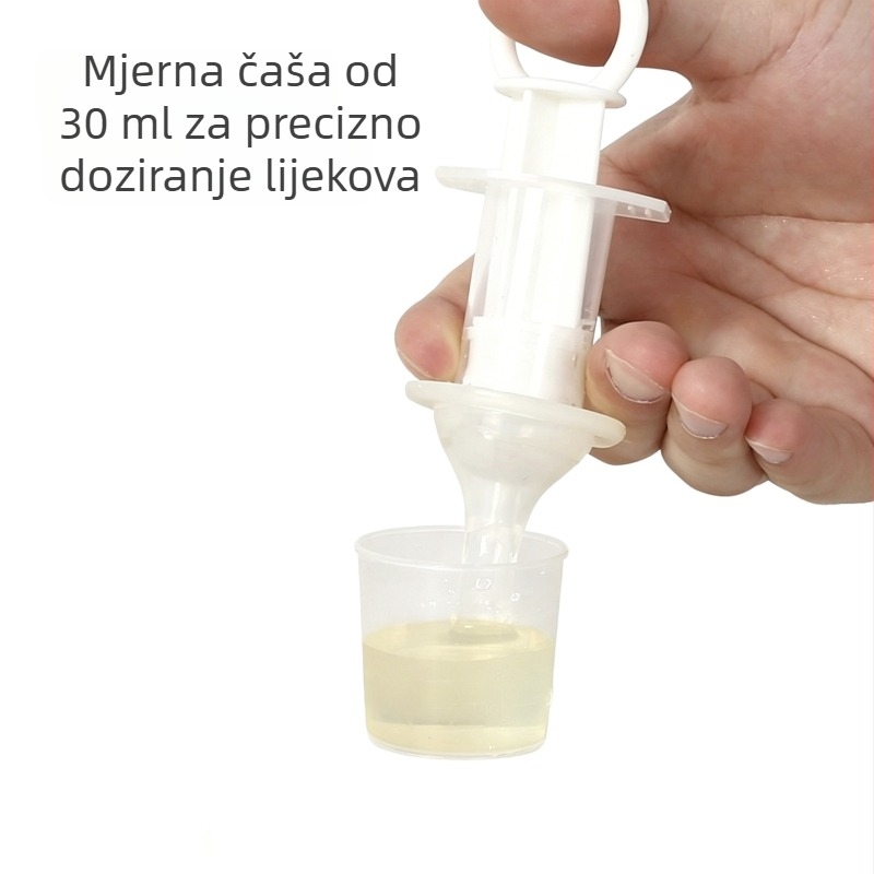 Hrana za kućne ljubimce s mekanom silikonskom bradom i dozačem lijekova