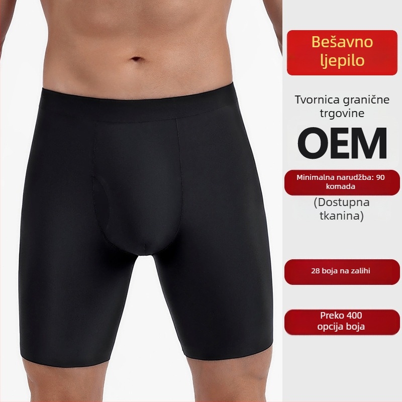 Muške boxerice od Ice Silk, produžena duljina, protiv trenja, U-oblik džep, prednji otvor, za trening
