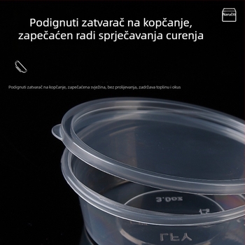 Jednokratne posude za umak različitih veličina za ponijeti i umakanje, plastična kutija za obrok