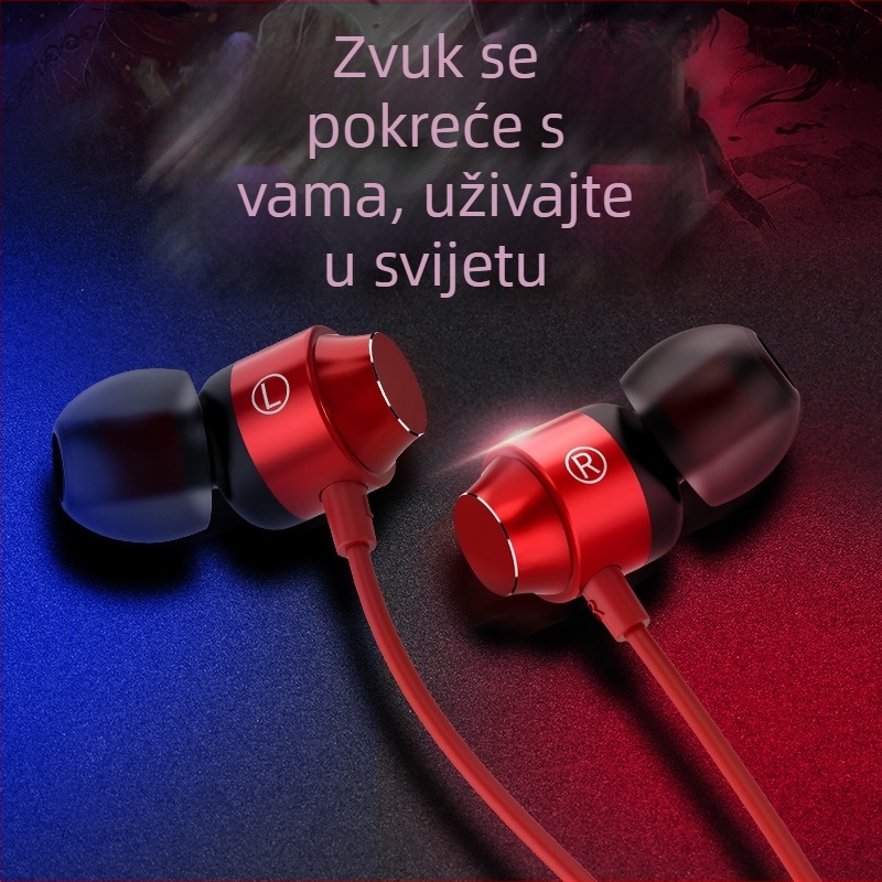 Metalne in-ear slušalice Type-C s digitalnim DAC-om i dubokim basom za mobilne telefone i računala
