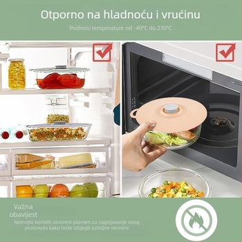 Silikonski poklopci za šalice i zdjele, prehrambene kvalitete, univerzalni set od 5 komada, očuvanje svježine, otporni na prašinu i sigurni za mikrovalnu