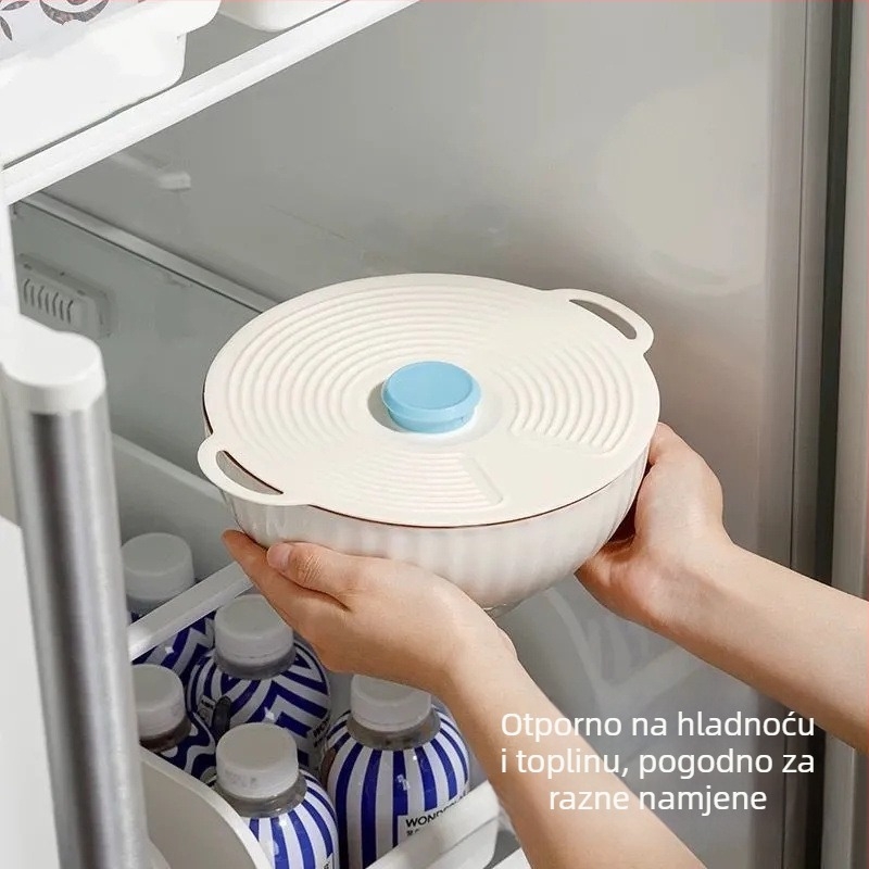 Silikonski univerzalni poklopac za zdjele, lonce i šalice – otporan na visoke temperature, siguran u mikrovalnoj, protiv prskanja