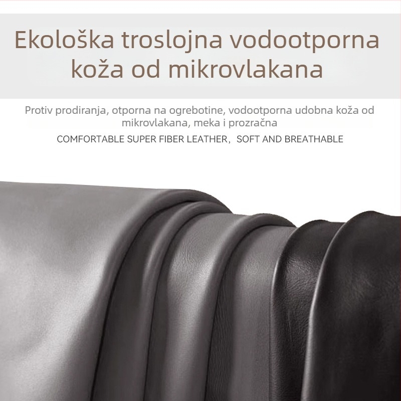 Kožna torba za dokumente sa zatvaračem, velikog kapaciteta, vodootporna, višefunkcionalna