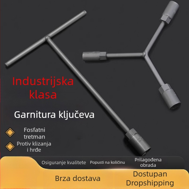 Set T-ključeva za popravak automobila i motocikla, produžena T-ručka, vanjski šesterokutni ključ 6-19 mm