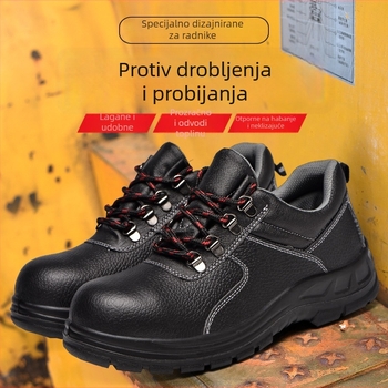 Muške cipele za sigurnost s čeličnom prstom, otpornost na udarce i probijanje, antistatične i prozračne