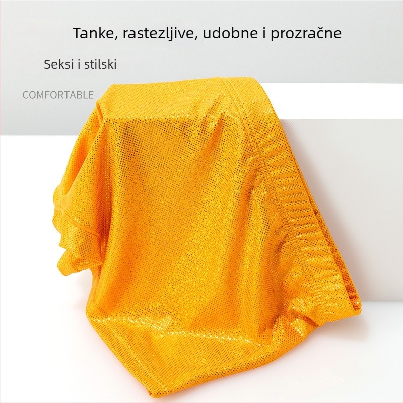 Muške bokserice od najlona s folijskim zlatnim sjajem, mekane i udobne, prozračne, sportsko donje rublje