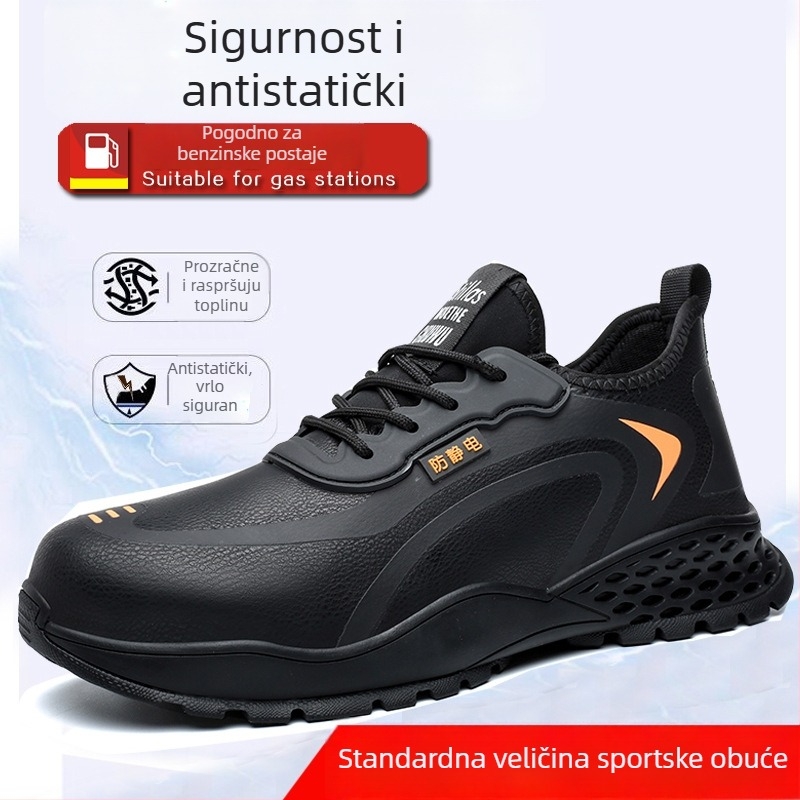 Antistatne zaštitne cipele za benzinsku postaju, gumeni potplat, proljetno-jesenski stil, bez čeličnog vrha