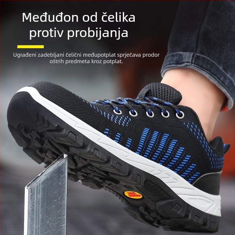 Muške cipele za zaštitu na radu, lagane i udobne za sve sezone, čelični vrh, otpornost na udarce i probijanje, antimikrobne i anti miris, izolirane, otporne na habanje za gradilište