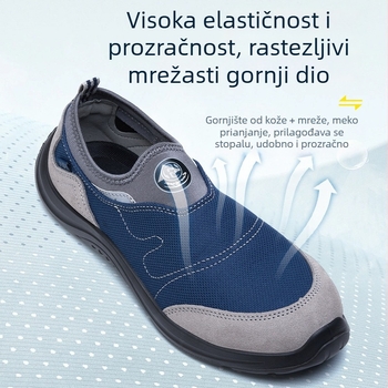 Antistaticke zaštitne cipele, unisex, lagane, prozračne, otporne na habanje, s čeličnim prstom, niskog kroja, udobne radne cipele za radionice i gradilišta