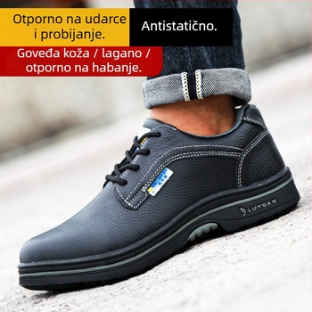 Izolirane sigurnosne cipele za muškarce – zaštita od udara i probijanja, bikova koža, otporne na habanje, za rad na otvorenom, lagane i stilske
