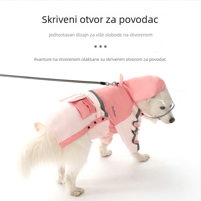 Vodootporni kaput za velike pse – reflektirajući, za vanjske šetnje
