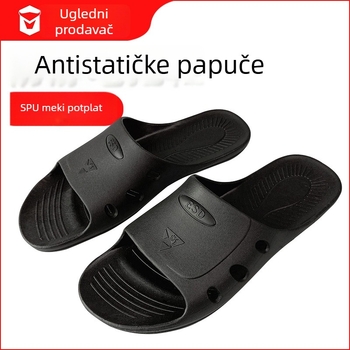 SPU antistatične radne papuče, crne, s šest rupa, udoban mekani potplat