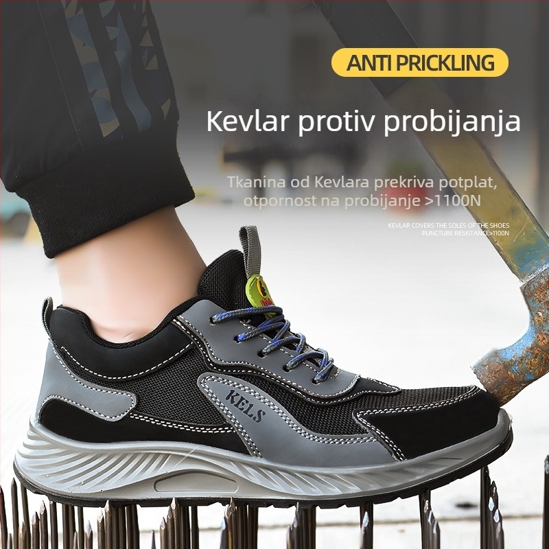 Unisex cipele za sigurnost na radu za ljeto – prozračne, otporne na udarce i probijanje, ultra lagana potplata, radna obuća za gradilište, antistatična