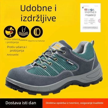 Muške zaštitne cipele za rad: otporne na udarce i probijanje, prozračne, udobne, antistatične, izolirane, otporne na habanje
