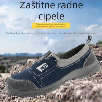 Slip-on antistatične zaštitne radne cipele, otporne na udarce i probijanje, prozračne, lagane, protuklizne, s čvrstim potplatom, muške cipele