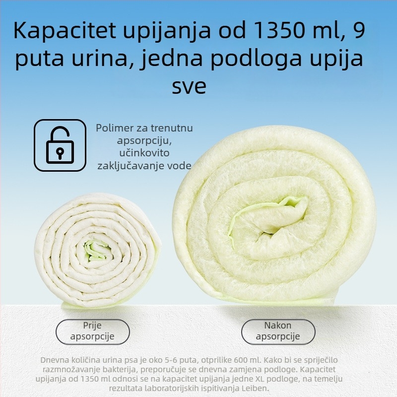 Jednokratna podloga za obuku kućnih ljubimaca, debela, apsorbirajuća i dezodorizirajuća, za pse i mačke