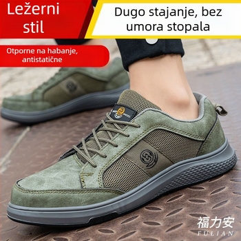 Udobne radne cipele, otporne na habanje, gornja mrežasta površina prozračna, zaštita od udara i probijanja, protuklizne.