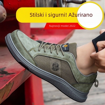 Udobne radne cipele, otporne na habanje, gornja mrežasta površina prozračna, zaštita od udara i probijanja, protuklizne.