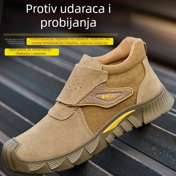 Muške cipele za sigurnost za zavarivanje s izolacijom, zaštita od topline, udaraca i probijanja; od semiša i platna.