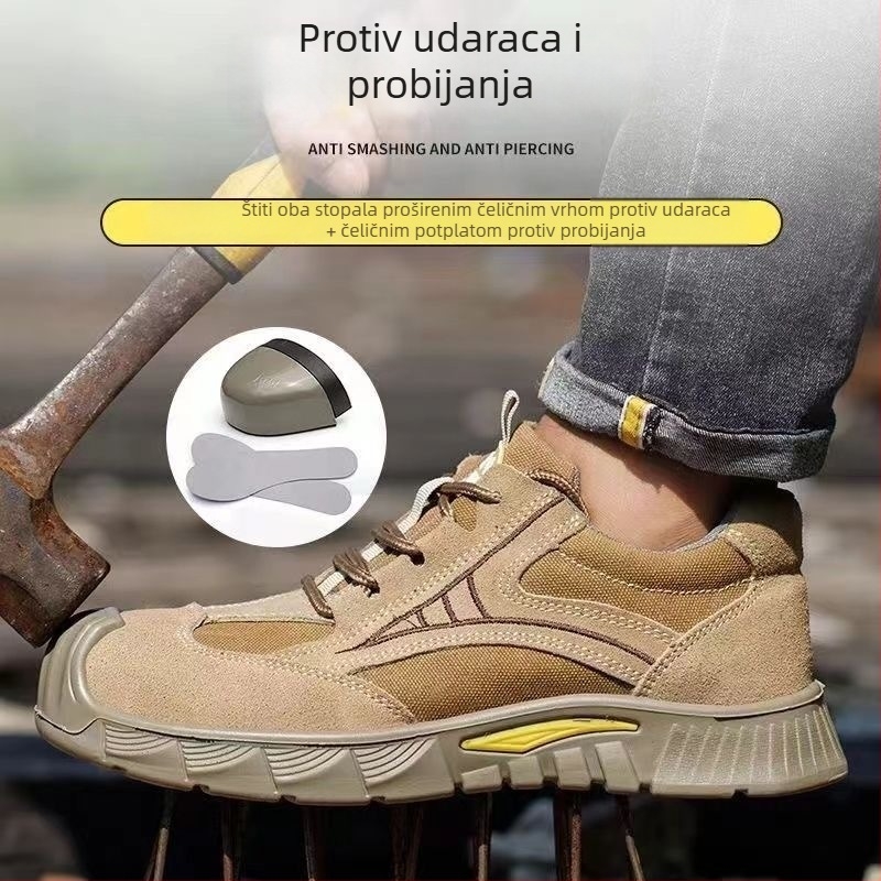 Muške sigurnosne cipele za rad: otporne na udarce i probijanje, otporne na habanje, sigurnosne cipele s čeličnim prstom