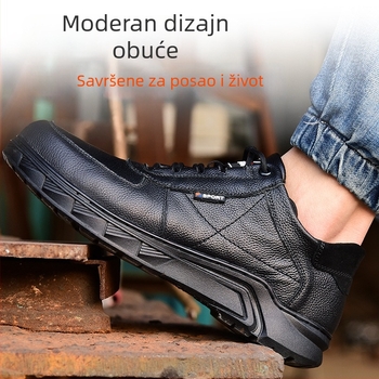 Vodootporne lagane muške radne cipele s gumom potplatom, otporne na habanje, otporne na probijanje, protiv klizanja, s čeličnom prstnom kapom