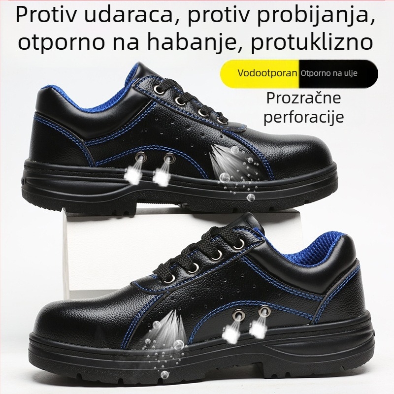 Prozračne zaštitne cipele za rad s čeličnim prstom, otporne na udarce i probijanje, lagane ljetne sigurnosne cipele