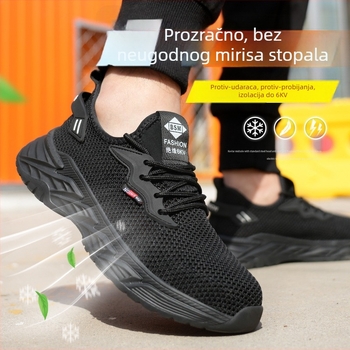 Muške ljetne sigurnosne cipele, prozračne, s čeličnim prstom, izolirane, anti miris, lagane, zaštita od udara i probijanja