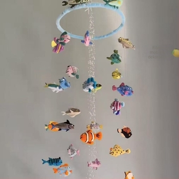 DIY set za morski zvončić s ribicama — viseća ukrasna dopuna, dar prijateljima