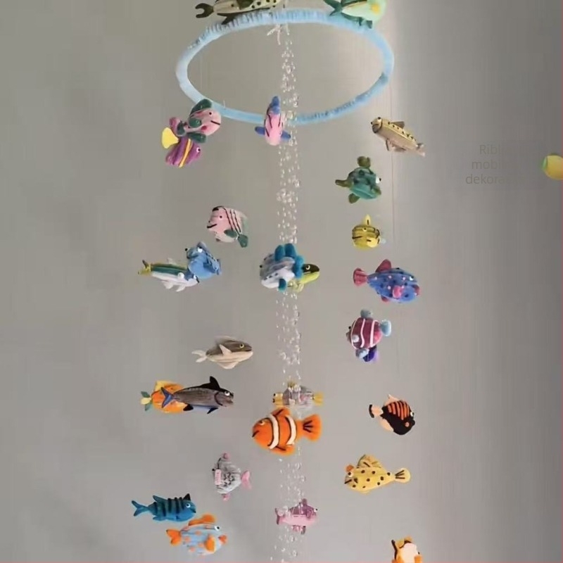 DIY set za morski zvončić s ribicama — viseća ukrasna dopuna, dar prijateljima