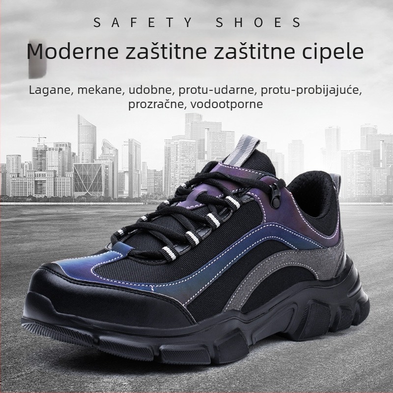 Vodootporne ultra lagane muške zaštitne cipele s čeličnom zaštitom prstiju, otporne na udarce i perforacije, Kevlar srednja potplata, izolirane