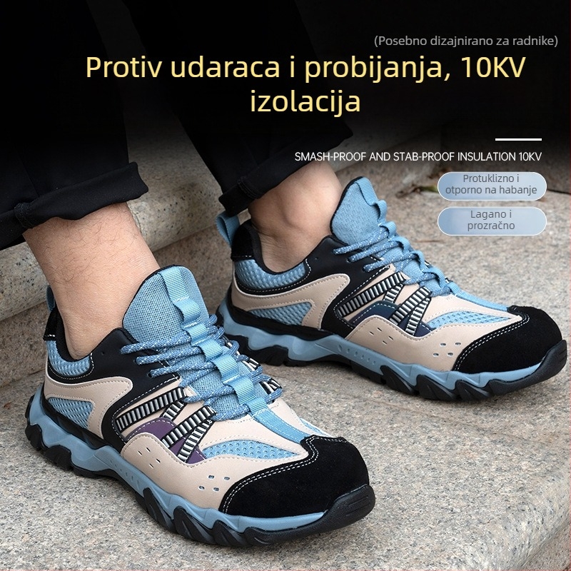 Stilne lagane zaštitne cipele: otpornost na udarce i probijanje, protuklizne, otporne na habanje, izolirane do 10 kV, prozračne radne obuće