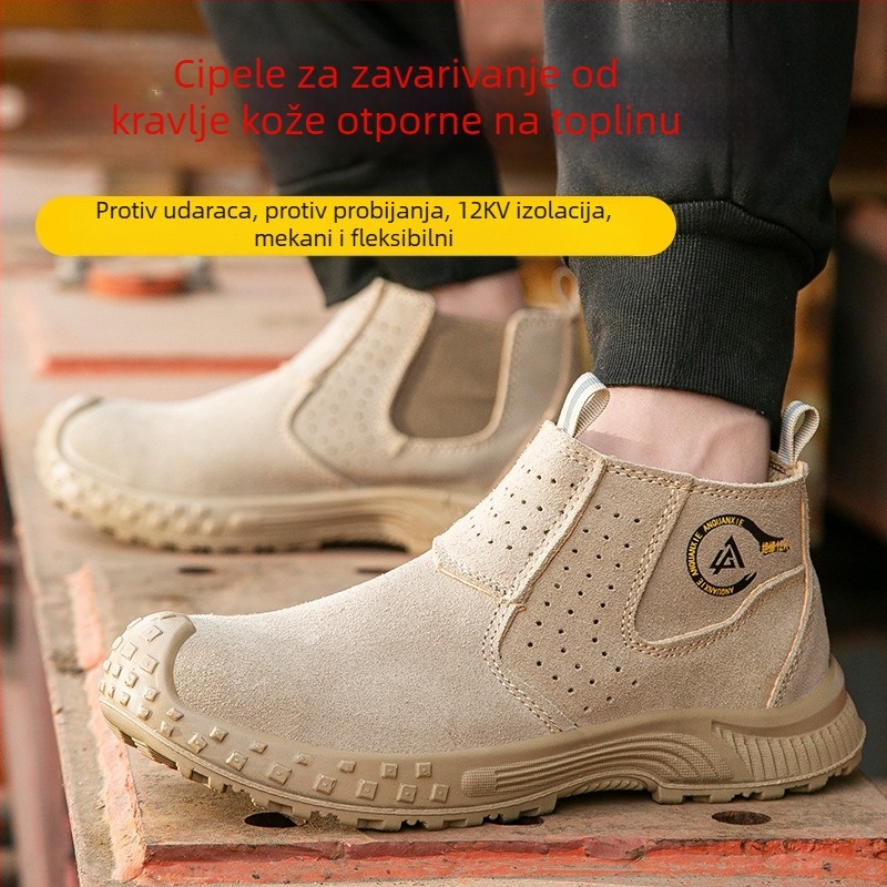 Čizme za zaštitu pri zavarivanju za muškarce i žene, plastični vrh prsta, otporne na udarce i probijanje, čvrsta izdržljiva potplata, izolacijska obuća 12 kV