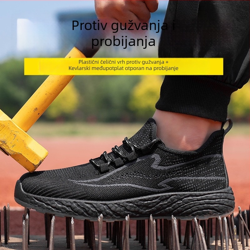 Muške sigurnosne cipele, slip-on, otporne na udarce i probijanje, izolirane na 10 kV, lagane, s čvrstom potplatom