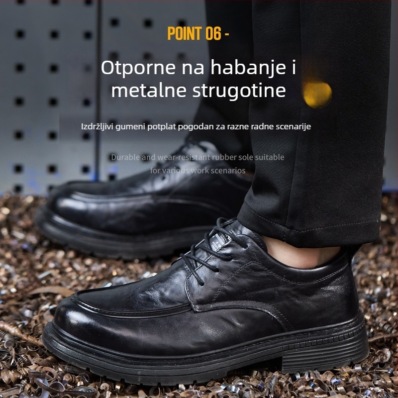 Muška zaštitna radna obuća s izolacijom, otporna na udarce i probijanje, za radionice i gradilišta, protuklizna i otporna na habanje