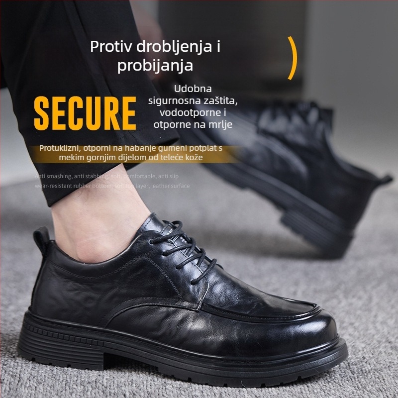Muška zaštitna radna obuća s izolacijom, otporna na udarce i probijanje, za radionice i gradilišta, protuklizna i otporna na habanje